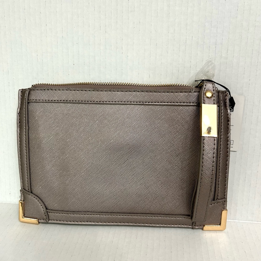 Design Studio MS Pewter Wristlet Clutch with Pewter Rose Gold Accents - Picture 2 of 9
